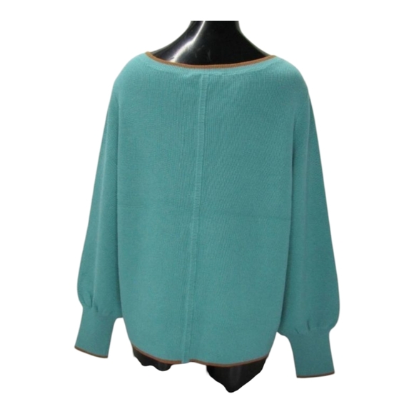 Etcetera Women's Silky Blue Cardigan Sweater Seafarer Teal  Sweater SZ Medium - Picture 3 of 12